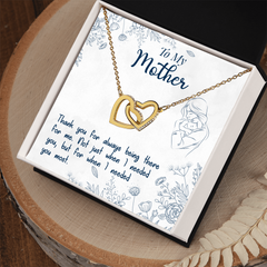 Thank You For Always Being There - Interlocking Hearts Necklace